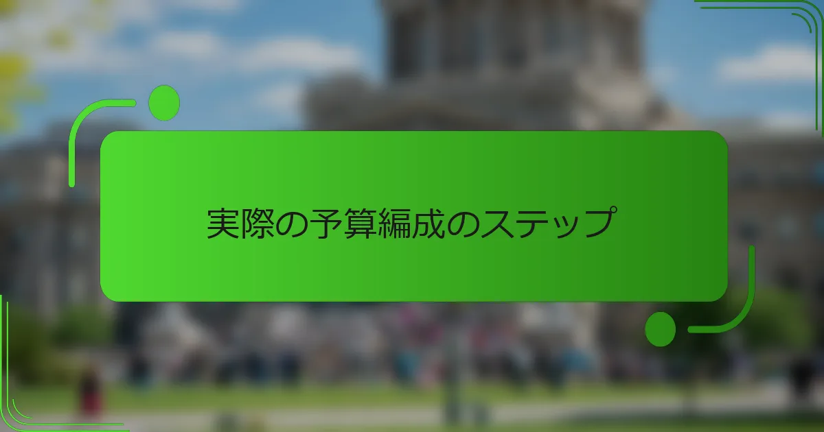 実際の予算編成のステップ